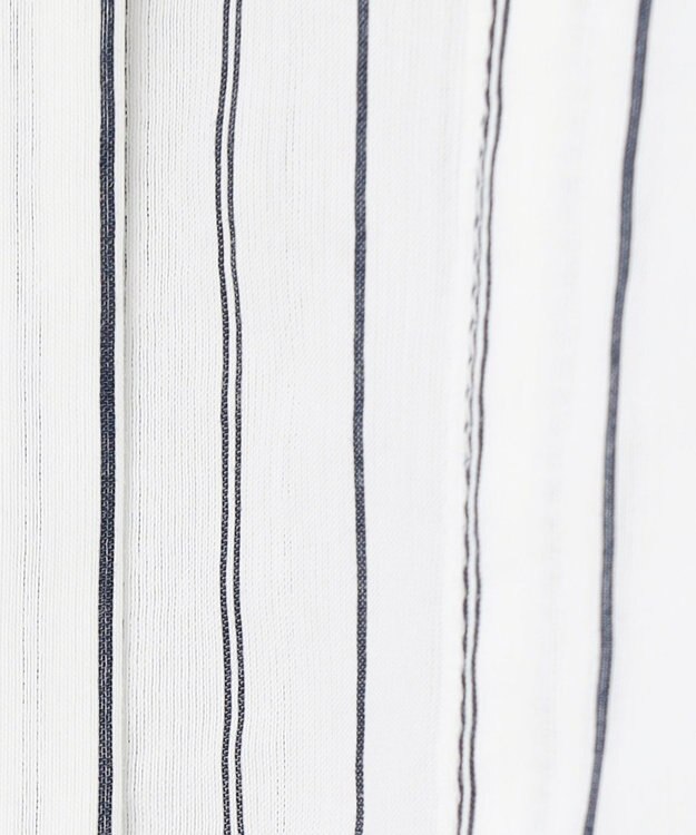 UNFILO シアークロップドシャツ モノトーンストライプ