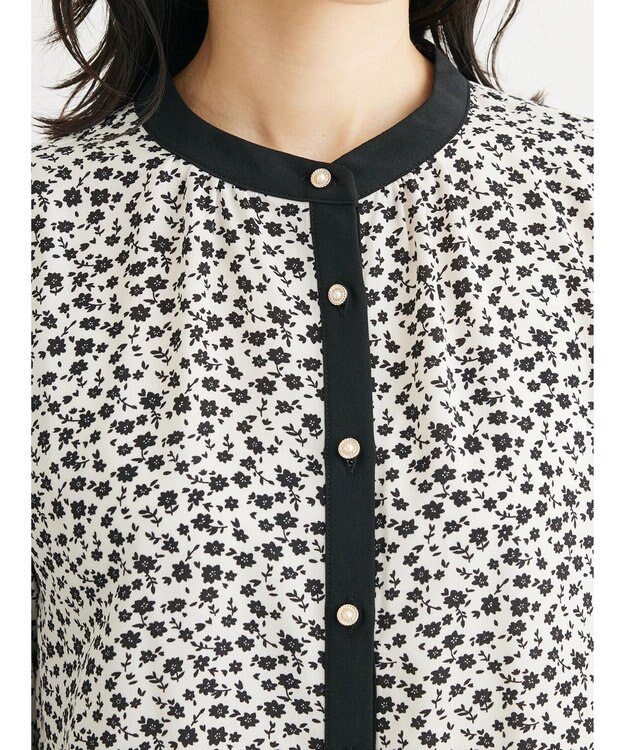 Green Parks ・ＥＬＥＮＣＡＲＥ　ＤＵＥコバナパイピングブラウス Off White