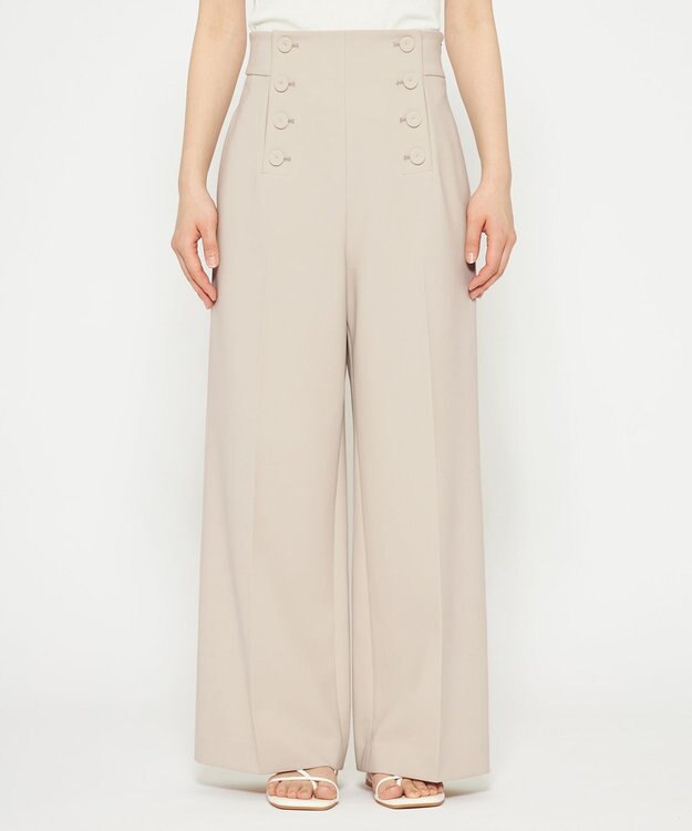 uncrave 【撥水・洗濯機洗い可】プルーフ ダブルクロス ワイド パンツ（uncrave WHITE） グレージュ