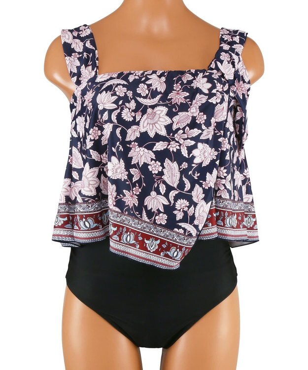 San-ai Resort（三愛水着楽園） 【SALE】ノンワイヤー水着　【San-ai Resort（サンアイリゾート）】 ネイビー×ブラック