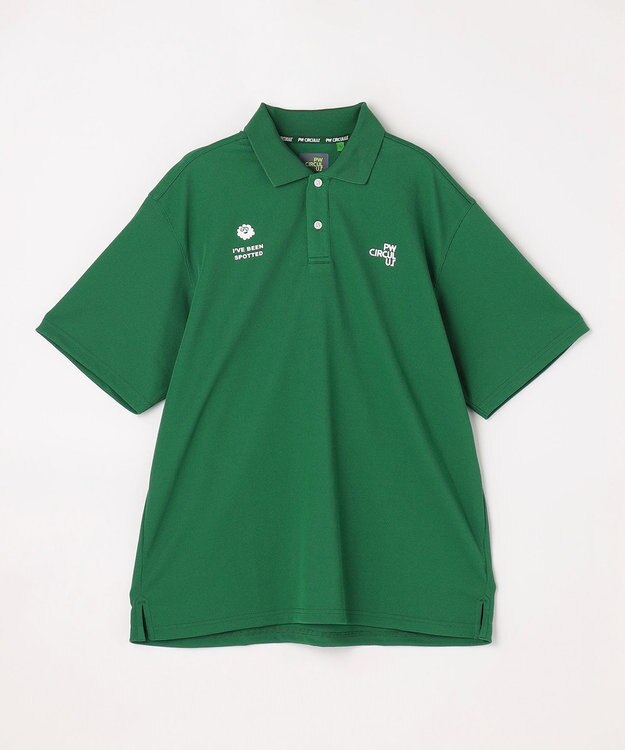 PW CIRCULUS 【MEN】ミニワッフル鹿の子ポロ ゴルフ グリーン系