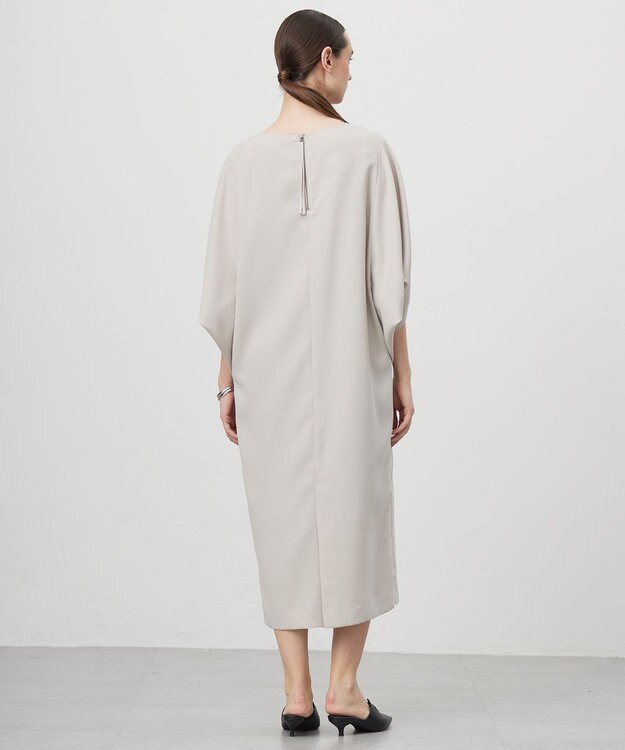 ICB L 【UVケア・接触冷感・速乾・防シワ・洗える】FluidBackSatinドルマンスリーブワンピース トープ系