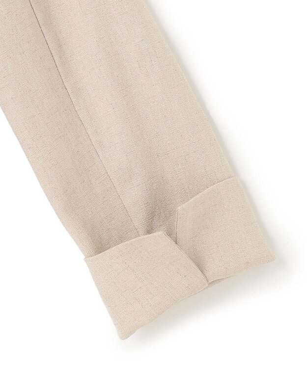 23区 【セットアップ対応/洗える】アイアスマットストレッチ ノーカラー ジャケット ベージュ系