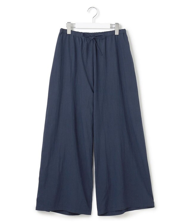 J.PRESS YORK STREET 【WOMEN】ワッシャーリラックス ワイドパンツ ネイビー系