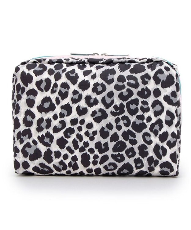 LeSportsac EXTRA LARGE RECTANGULAR COSMETIC/ニュートラルレオパード/ライラック ニュートラルレオパード/ライラック