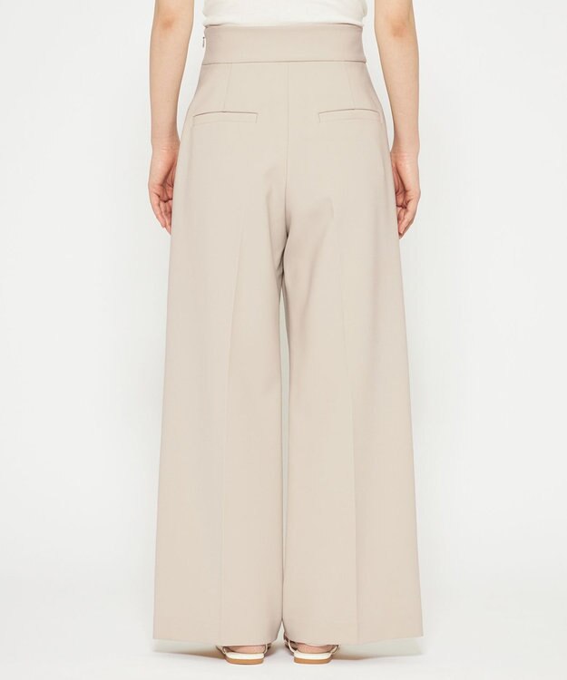 uncrave 【撥水・洗濯機洗い可】プルーフ ダブルクロス ワイド パンツ（uncrave WHITE） グレージュ