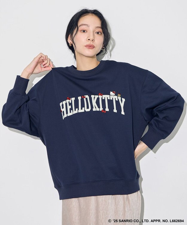 ANY 【ハローキティ×ANY】ロゴスウェット ネイビー