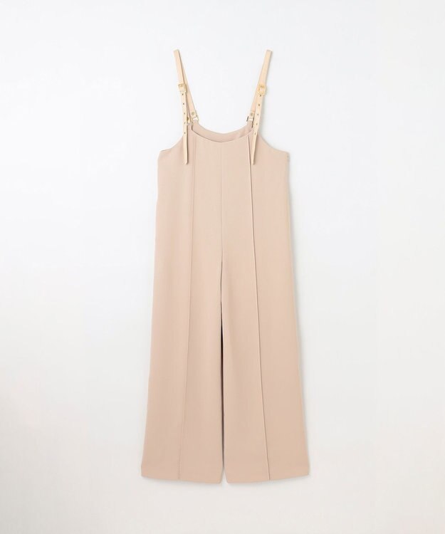 GRACE CONTINENTAL ワイドサロペット ベージュ