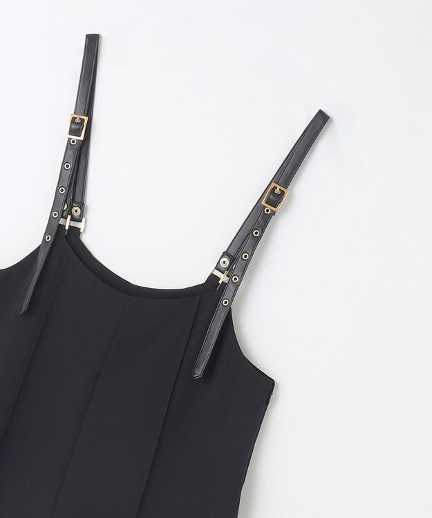 GRACE CONTINENTAL ワイドサロペット ブラック