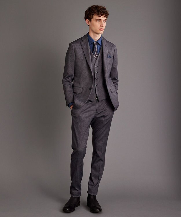 JOSEPH ABBOUD 【ストレッチ】ツィーディージャージ パンツ ライトグレー系