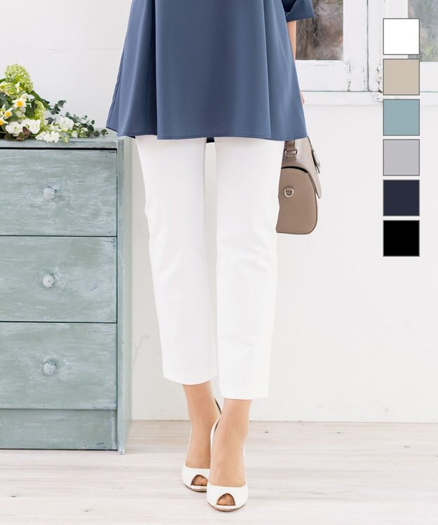 Tiaclasse 【日本製・洗える】穿き心地抜群のシェルタリングドライパンツ オフホワイト