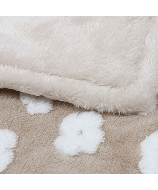 PET PARADISE ペットパラダイス 遠赤外線 ボアマット 《お花柄》角型 小型犬 ベージュ