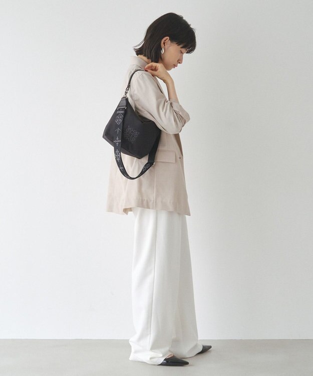 russet ＜320g/撥水性あり＞コーデュラナイロン2wayシンプルショルダーバッグ(CE-1536) Black