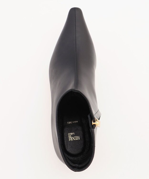 BEIGE， 【一部店舗限定】HENRI EN VARGO / CAROLINE カッティングショートブーツ Black