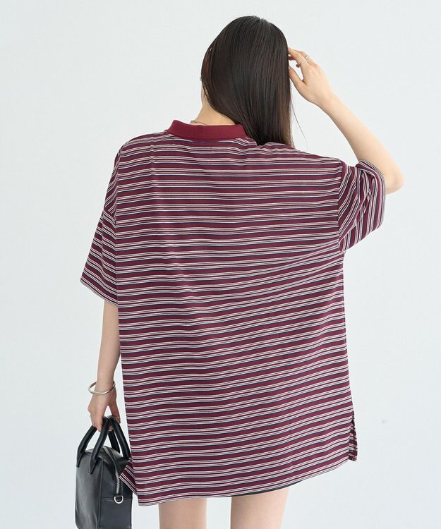 earth music&ecology ラガーポロシャツ Bordeaux