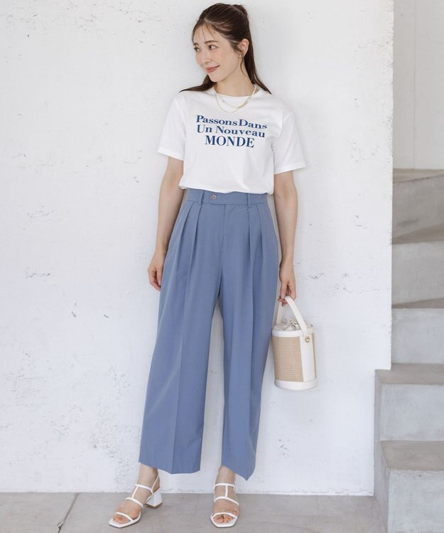 組曲 ナローストラップサンダル ホワイト系