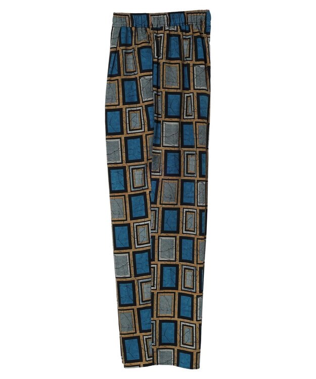 Green Parks アフリカン柄イージーパンツ Blue