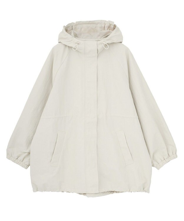 Green Parks 撥水加工ミディ丈マウンテンパーカー Ecru