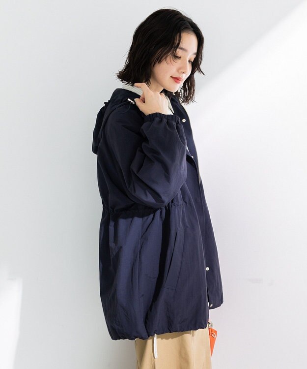 Green Parks 撥水加工ミディ丈マウンテンパーカー Navy