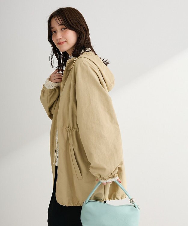 Green Parks 撥水加工ミディ丈マウンテンパーカー Beige