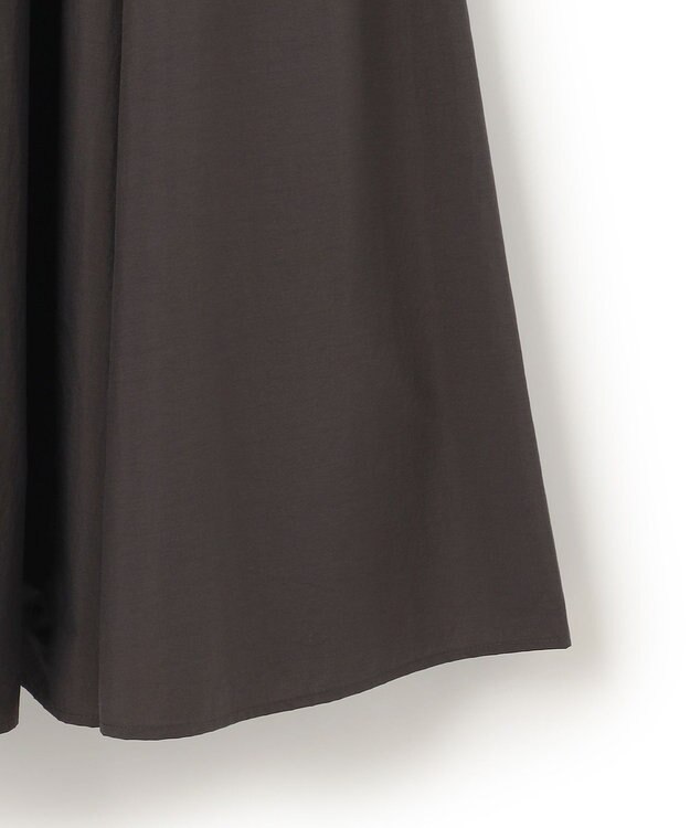 23区 【洗える/撥水加工】ナイロンコットンタフタ ウエストシャーリング ワンピース ダークブラウン系