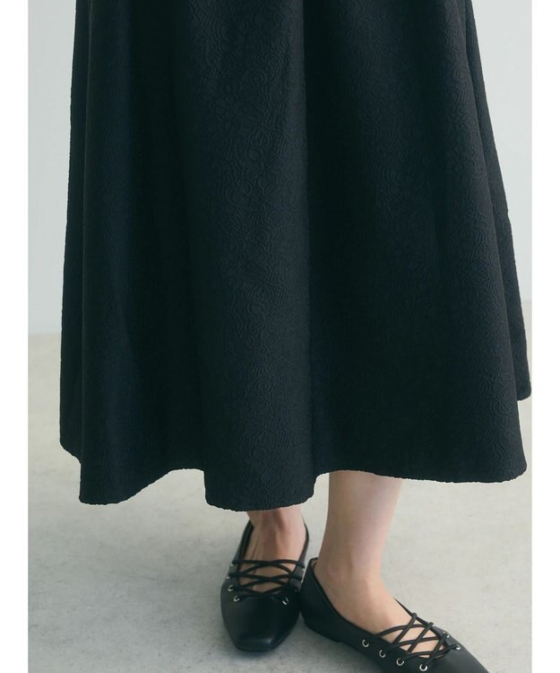 Green Parks ａ．ジャガードタックスカート Black