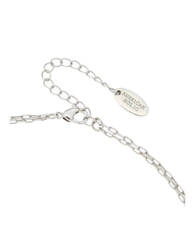AMERICAN HOLIC ２連メタルペプルネックレス Silver