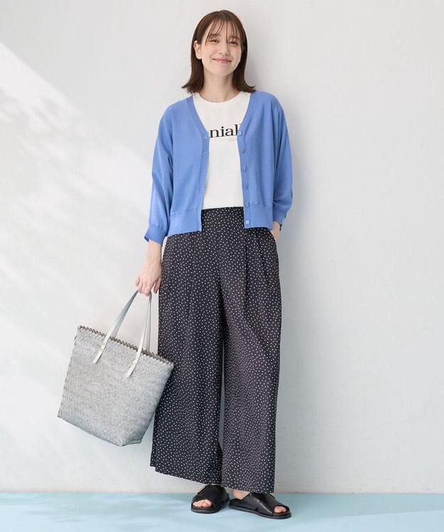 ANY L 【接触冷感/UVカット/抗菌防臭/手洗い可/アンチピリング】ファンクションカーディガン ブルー