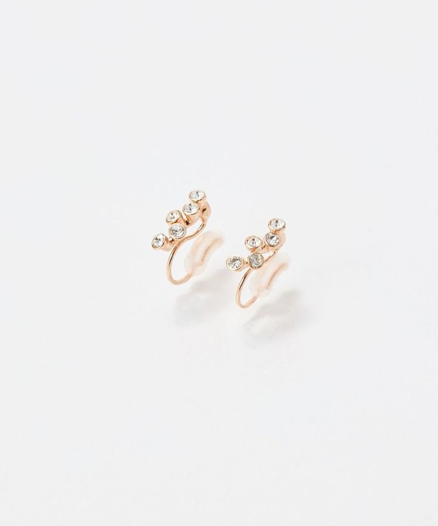 Phoebe 【金属アレルギー対応】【痛くないシリーズ】ランダムプチベゼルストーンライトフィットイヤリング　シャンパンゴールド シャンパンゴールド