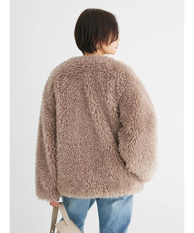 Green Parks ・ＥＬＥＮＣＡＲＥ　ＤＵＥ　シープファーノーカラーコート Beige