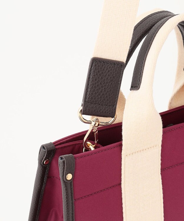 LA BAGAGERIE ロゴテープ2WAYトートバッグ　Sサイズ ワイン