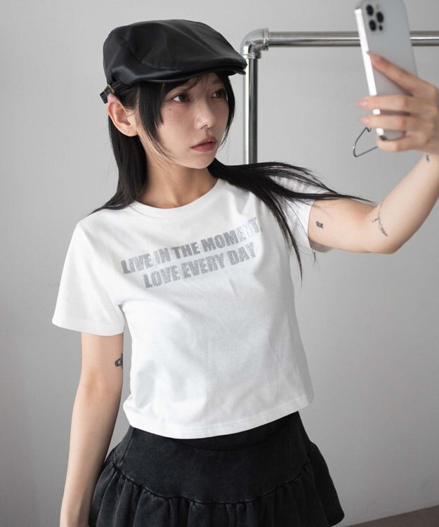 WEGO ロゴラメちびT ホワイト