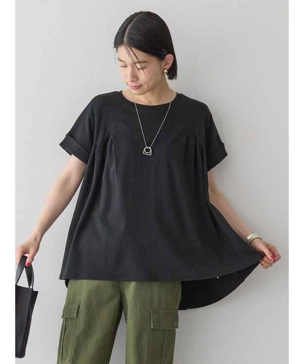 AMERICAN HOLIC フレアヘムフレンチスリーブカットプルオーバー Black