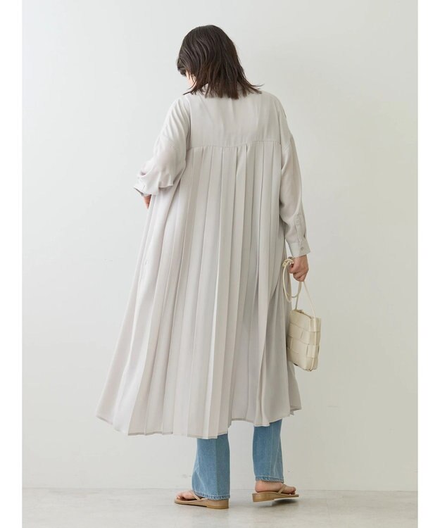 AMERICAN HOLIC ジョーゼットバックプリーツワンピース Light Gray