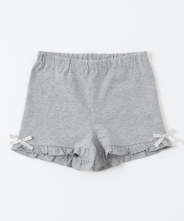 ANY KIDS 無地/総柄 1分丈スパッツ ライトグレー（無地）