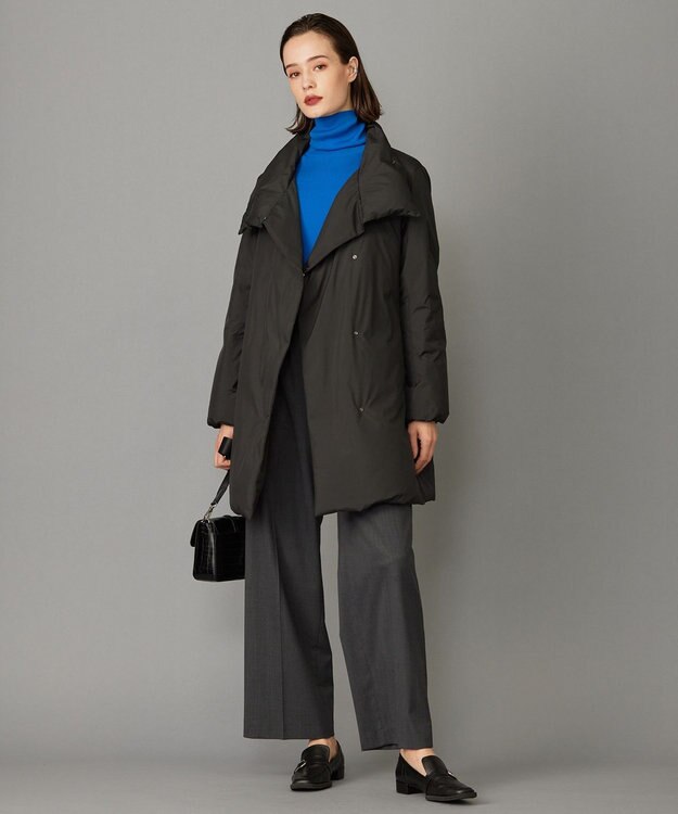 ICB L ADSダウン スタンドカラーコート ブラック系