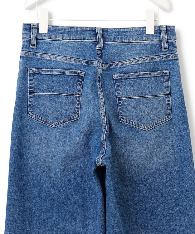 ICB 【ICB×tamachan_style コラボ】スタイルアップ ワイドデニム ライトインディコ系