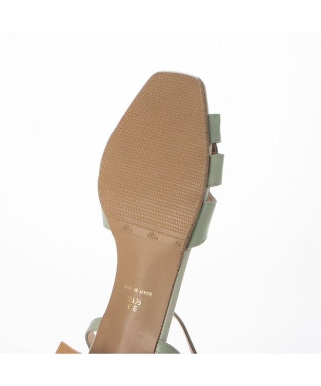 Riz raffinee <Riz raffinee>スクエア編込みストラップサンダル グリーン