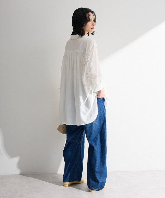 Green Parks ウエストタックコクーンデニムパンツ Indigo