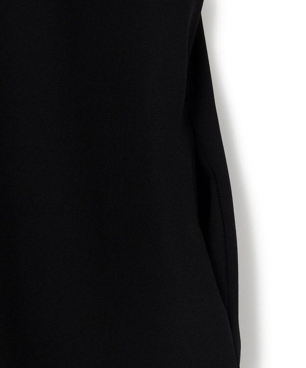 BEIGE， 【Lsize・セットアップ対応】CINDY / 配色ネック フレンチドレス Black x Black