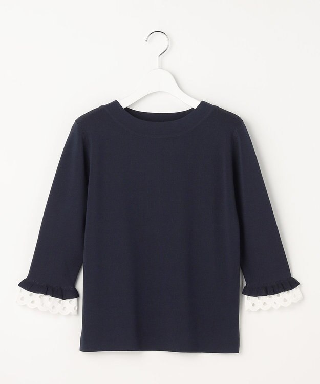 ANY SIS L レースポイント プルオーバー ネイビー