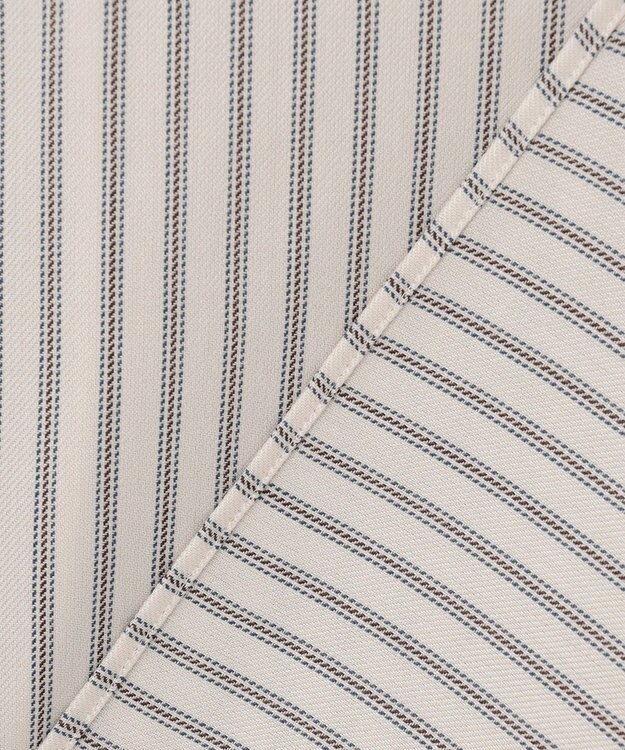 J.PRESS LADIES L 【洗える】サイロチェック＆ストライプ ブラウス アイボリーストライプ系