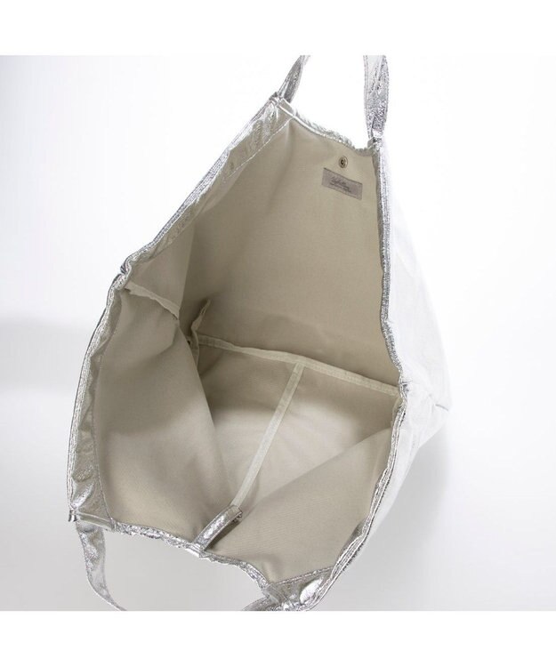 UNBILLION カシュカシュ cachecache / メタリックギャザーパッカブルトート シルバー