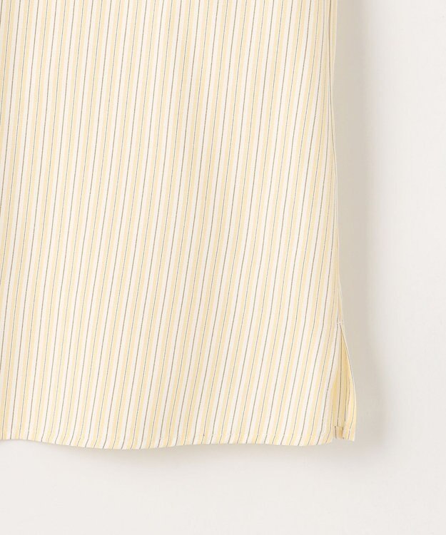 J.PRESS LADIES 【WEB限定・洗える】ストライプ キーネック ブラウス 【WEB限定】イエローストライプ系