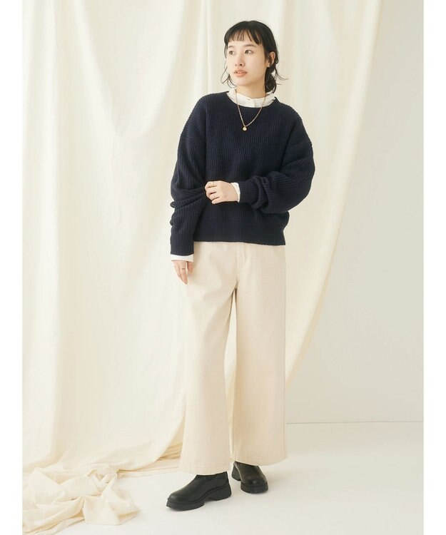CRAFT STANDARD BOUTIQUE ブークレニットプルオーバー Navy