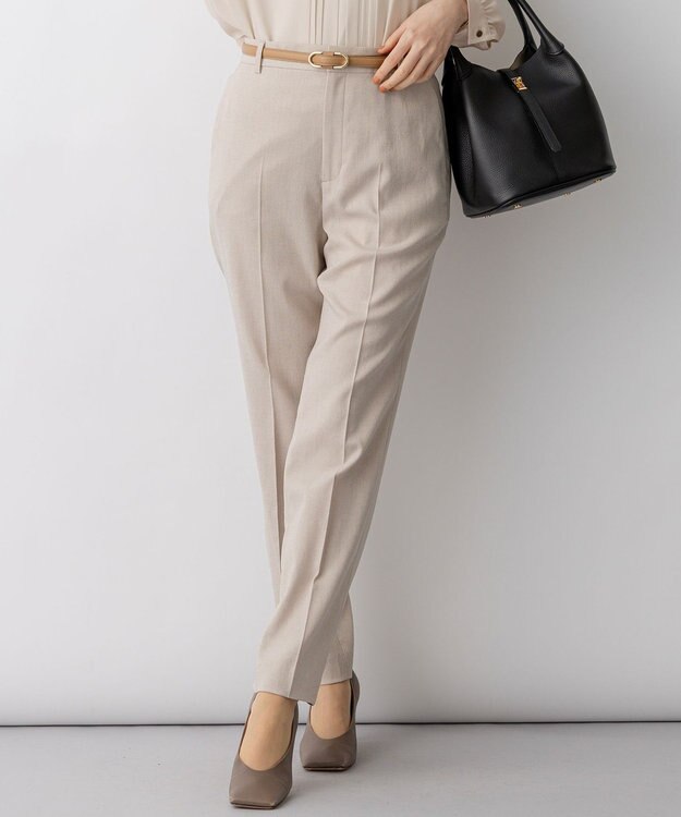23区 【先行予約】アイアスマットストレッチ テーパード パンツ ベージュ系