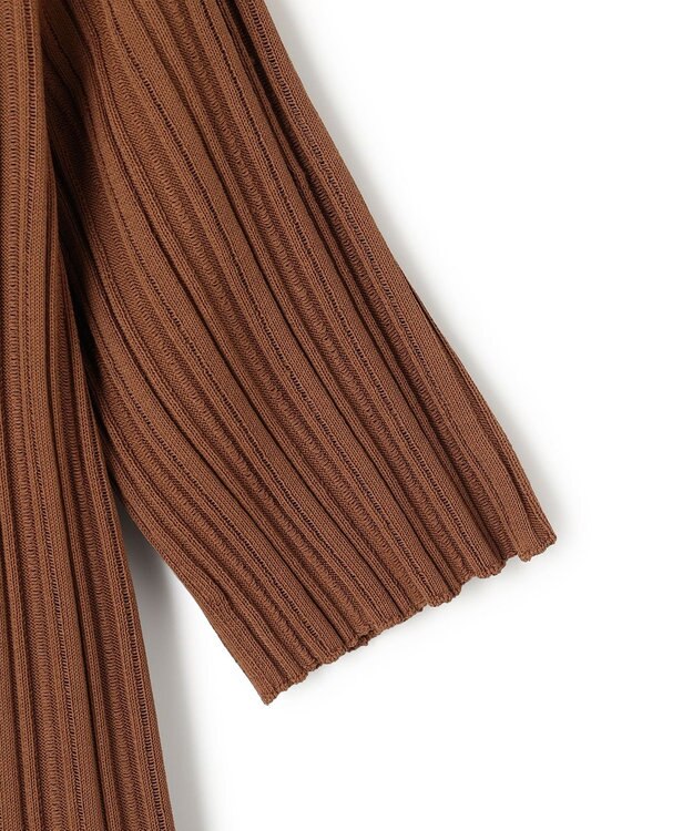 BEIGE， LABRADO / ランダムリブ スキッパーニット Brown