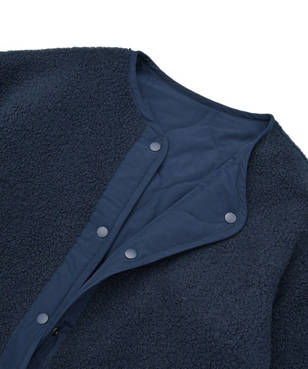 AMERICAN HOLIC あったかリバーシブルキルティングコート Navy