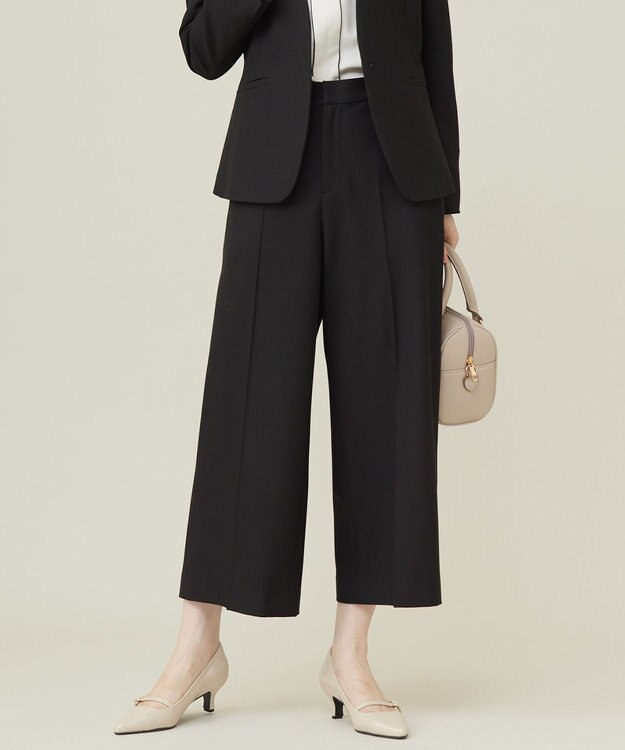 ANY SIS 【保温効果/ストレッチ】シリーズ累計13万枚突破！ビューティサーモ ワイドパンツ ブラック