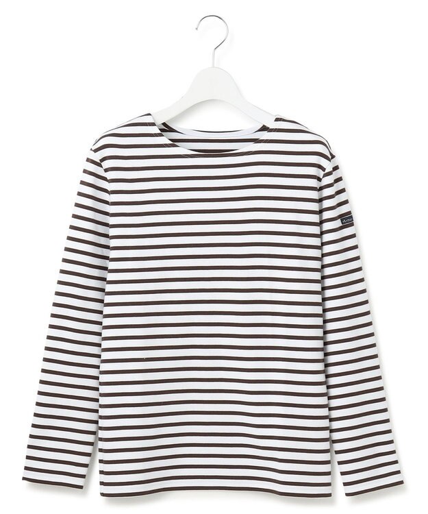 23区 【洗える】Armor-lux ボーダー カットソー オフ×ブラウン